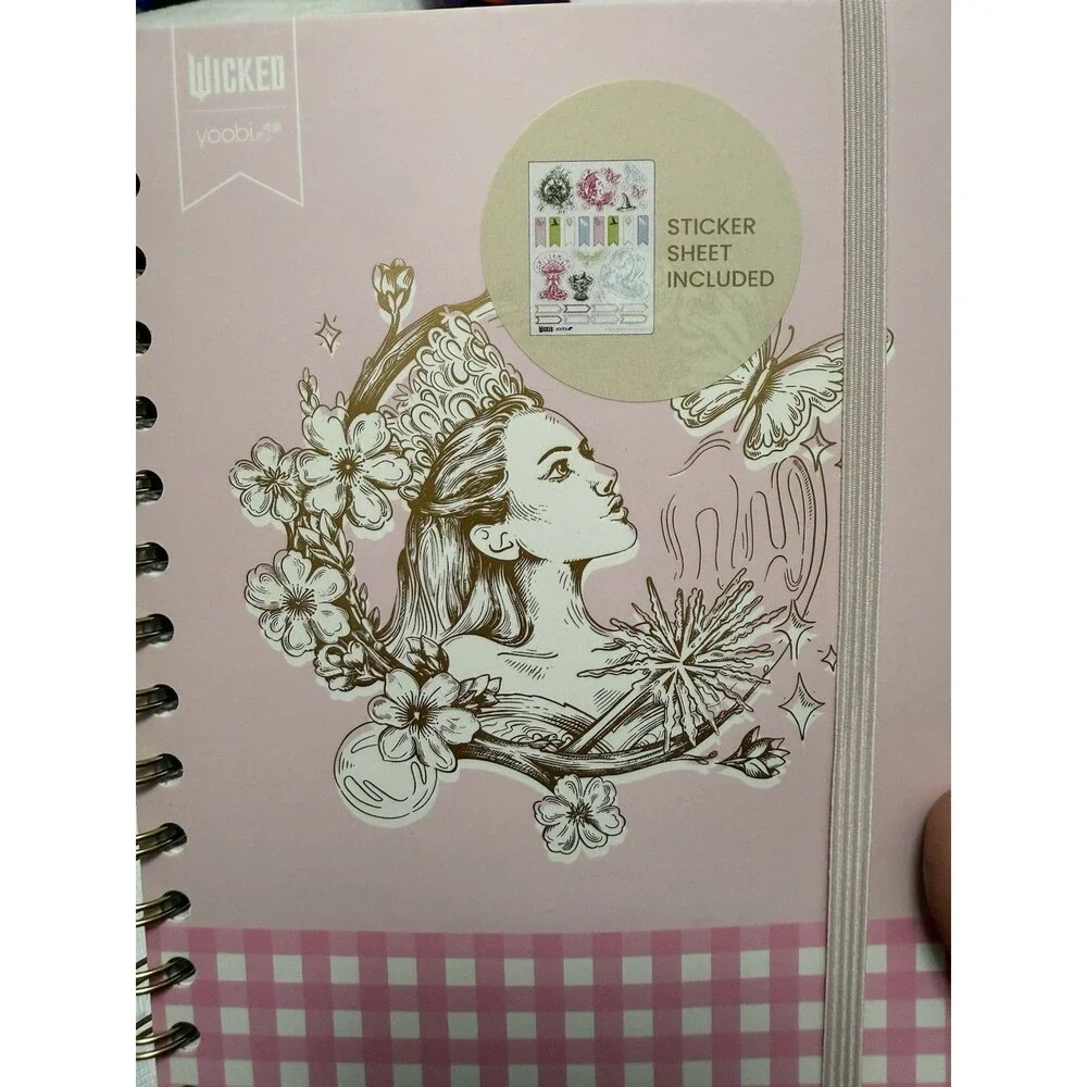 NWT Wicked Yoobi Katie Kime Pink Journals Pen Set Glinda Fan Back 2 School Gift